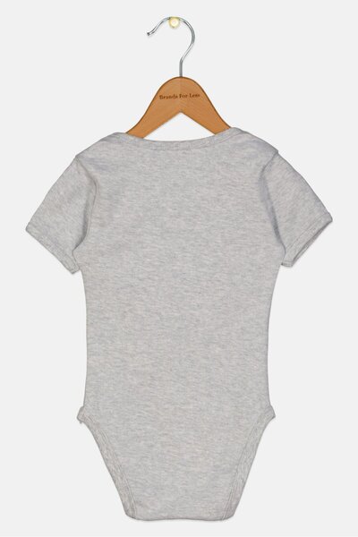Disney Toddlers Boy Short Sleeve Graphic Print Bodysuits, Grey