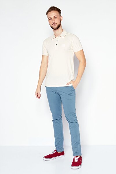 Cerruti 1881 Men Regular Fit Short Sleeve Brand Logo Polo Shirt, Light Pink