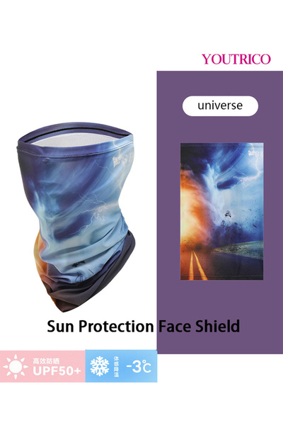 Youtrico 2PCS Ice Silk Gloves+face Mask Set Uv Protection Kit For Driving/cycling SPF50 High Protection