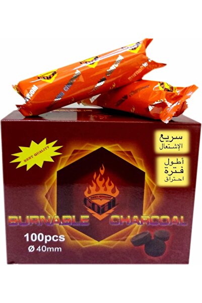 Alsaqer - 100 قطعة من فحم البخور سريع الاشتعال - فحم الفحم الخفيف - أقراص الفحم الذكية - 40 مم