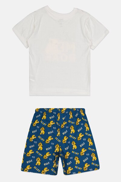 Disney Kids Boy 2 Pcs Lion King Short Sleeve T-Shirt And Shorts Pyjama Set, Multicolor