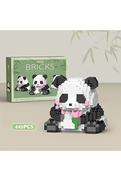 Choice1 W1108 Nobox Creative DIY Assemable Animal Cute MINI Chinese Style Animal Panda Building Block Educat