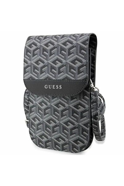 Guess Phone Bag GCube Stripes Black