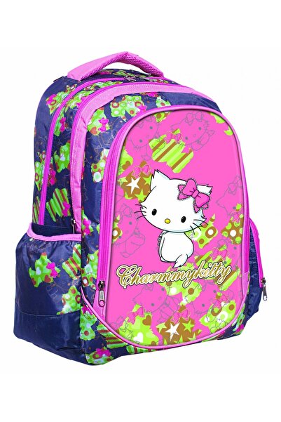 Giovas Ghiozdan scoala Charmmy Kitty, cu trei compartimente, buzunare lateral...