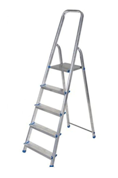 STRATEGIC Scara pliabila din aluminiu 5 trepte, 4 trepte + platforma, inaltime 0.97 m, fabricata in UE