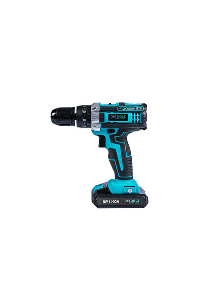 DETOOLZ Masina gaurit si insurubat cu percutie 2 acumulatori Li-Ion 18V, 1.3 Ah, mandrina 10 mm