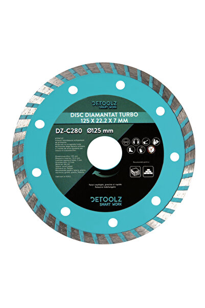 DETOOLZ Disc diamantat Turbo 125x22.2x7mm