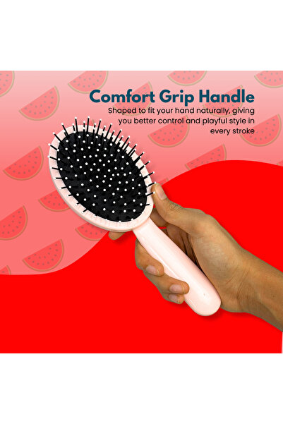 glitters Kids Print Hair Brush, Paddle Style with Gentle Pins, Detangling Bristles, Kids hairbrush