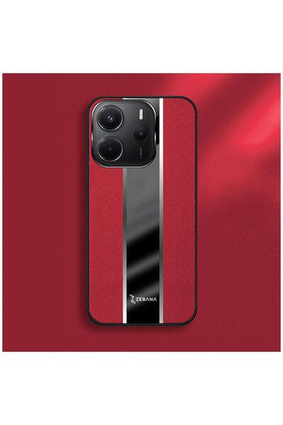 Zebana Xiaomi Redmi Note 14 4g Compatible Case Premium Leather Case Red
