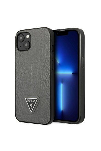Guess Husă de protecție pentru telefon, Guess, silicon, compatibilă cu iPhone 14, gri
