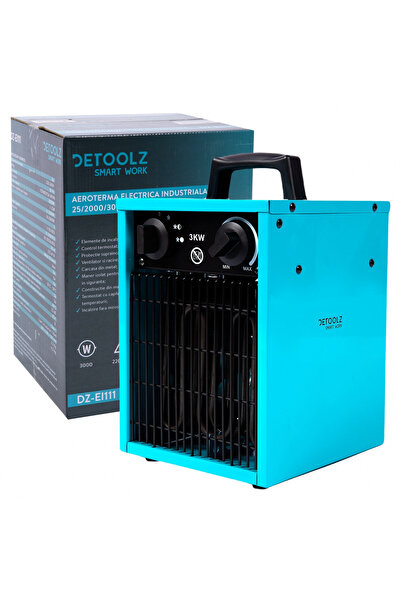 Golden Fish Încălzitor electric industrial cu ventilator Detoolz 25/2000/3000W