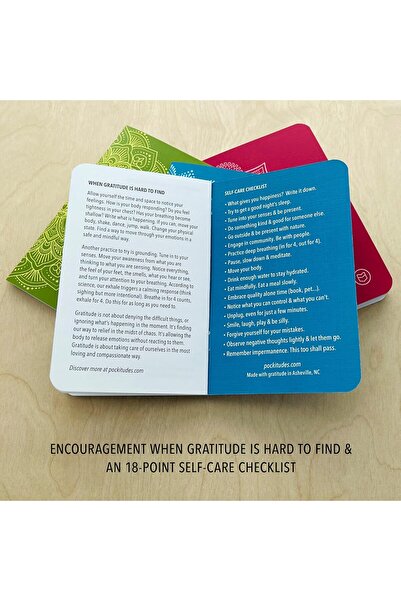 pockitudes Pocket-sized Gratitude Journals - Mandala Set (Manage Stress & Anxiety, Mental Health Support )