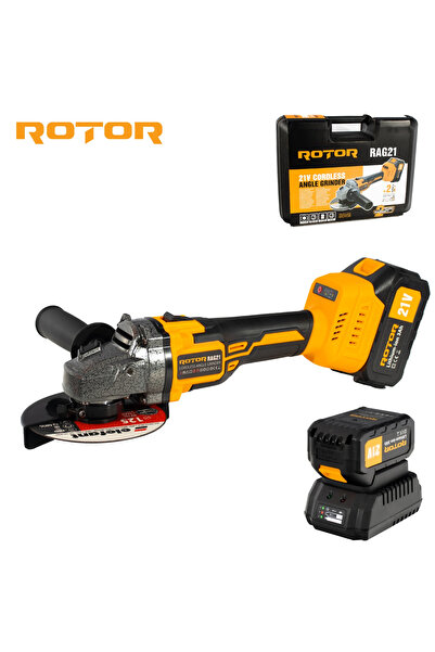 Rotor Polizor unghiular pe acumulator RAG21 21V/3 Ah,820 W ,8500 rot/min,Brushless