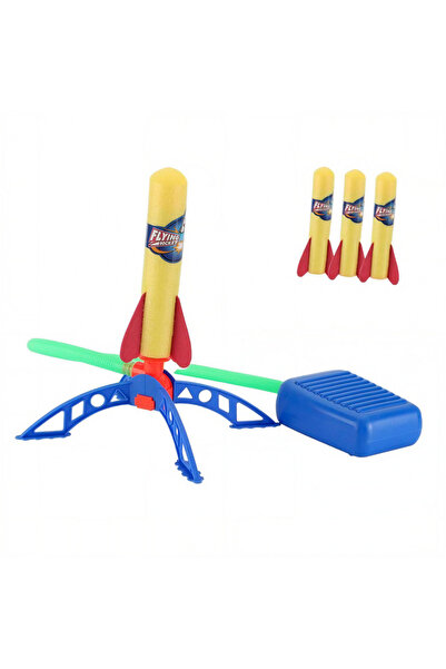 Flippy Jucarie pentru copii, Flippy, lansator rachete cu piciorul, 3 rachete fara lumini