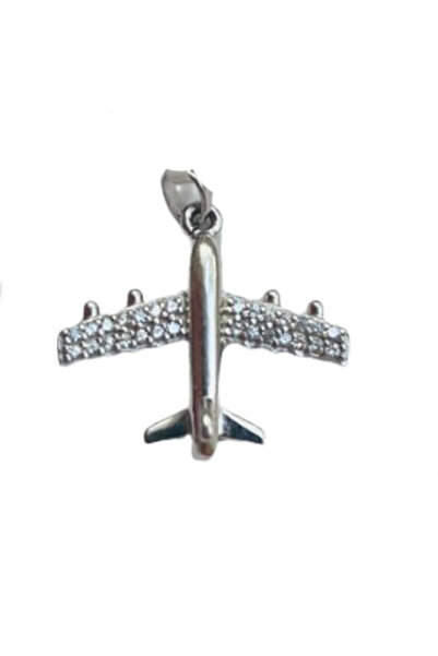 Flippy Pandantiv, Jolie Silver, Argint 925, Model Avion Cu Zirconii, 1.7 G, 2...