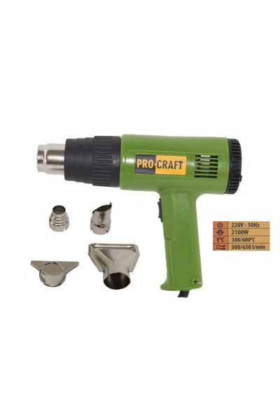 ProCraft PDR Dent Tools Paintless Dent Removal Feon industrial PROCRAFT PH2100 , 1500 W, 300600°C, 500/600l/min