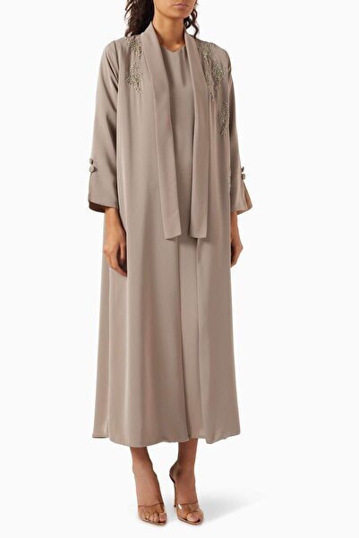 Ruya Studio Comfortable and Elegant Design with Stylish Ring Detail Abaya in ...