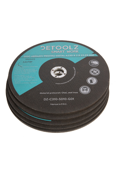 DETOOLZ Set disc abraziv pentru metal 230 mm (10/set)
