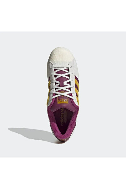 adidas Originals Superstar Kadın Spor Ayakkabı – Raw White/Power Berry