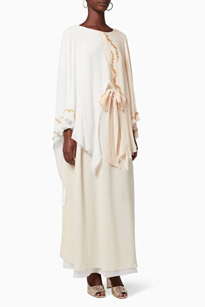 Al Mraikn Stylish and Elegant Look with a Captivating Lace Detail Chiffon Dress