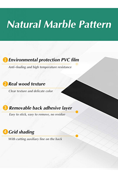 DMAXUN self-adhesive wallpaper, PVC/vinyl, gray, 40 x 300 cm