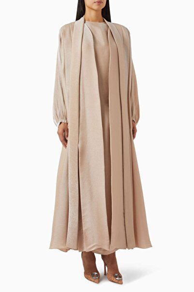 Al Mraikn Stylish 3-Piece Abaya Set Combining Modern Elegance with Comfort