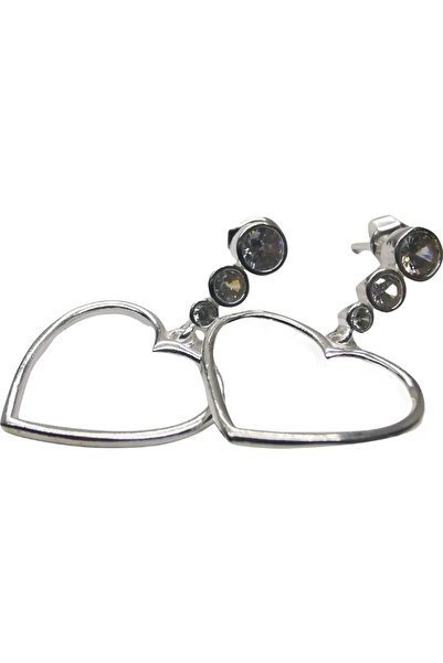 Flippy Cercei Argint 925 Inima Contur cu Trei Pietre