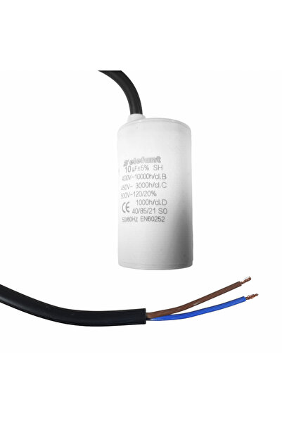 elefant Condensator cu fire CBB60 10µF 35x62mm 450V,