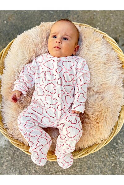 VANİLLİA 100% Cotton Organic Baby Girl Baby Boy Newborn Romper Printed Romper