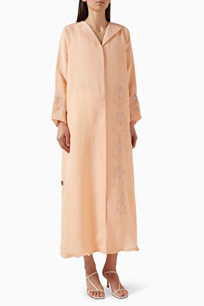 Rauaa Official Create an Elegant and Comfortable Style with This Chic Embroidered Trench Coat Abaya
