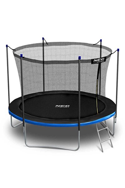 DacEnergy Trambulina de gradina, stalpi metalici, scara metalica, plasa interioara de protectie, cu fermoar...