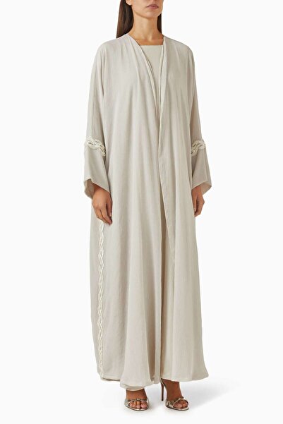 Elna Line The Slim Pearl-Detailed Abaya Set Offers Stylish and Comfortable Op...