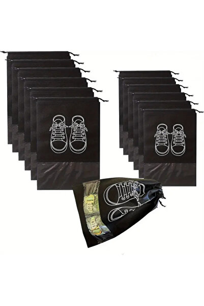 dukart Home Transparent Compartment Shoe Bag, 2 Pieces, Large