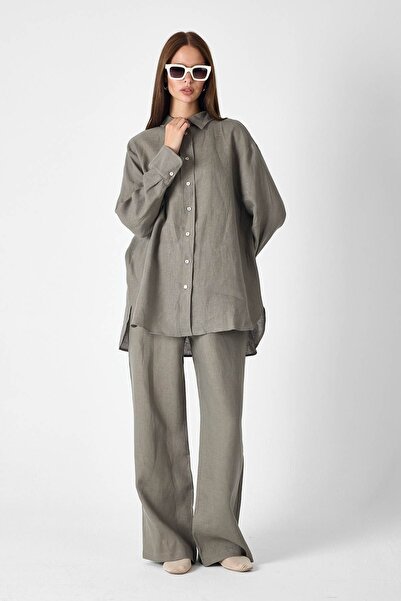 Merve DAĞLI Pure Linen 100% Linen Trousers