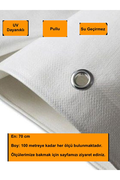 NetBazaars 0,7x5 metre BEYAZ BALKON ÖRTÜSÜ BRANDA, BALKON ÇADIR BEZİ, SEPERAT...