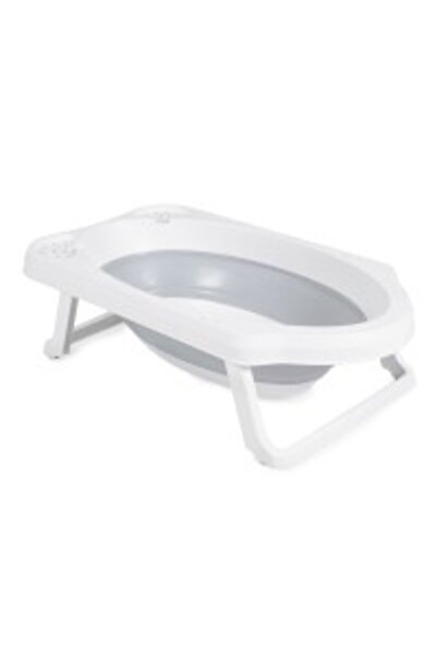 Cangaroo Foldable Baby Bath Tub Hawaii Gray with Drain Hole and Accessories