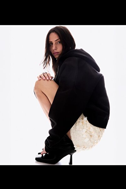 Bershka Sequinned mini skirt