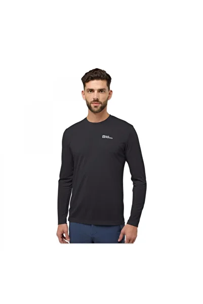 Jack Wolfskin A60291 Vonnan Ls t m Black Men's T-Shirt