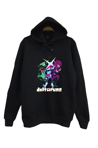 fame-stoned Deltarune – Μπλουζάκι με στάμπα παιχνιδιών Unisex 100% βαμβακερό μαύρο