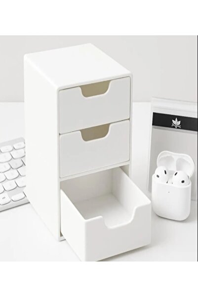 VİALEX منظم صغير مكون من قطعة واحدة مع 3 أدراج - منظم إكسسوارات ومنظم مجوهرات متعدد الأغراض