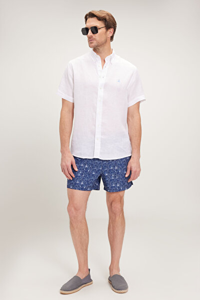 BROOKS BROTHERS Erkek Lacivert Çiçek Desenli Deniz Şortu