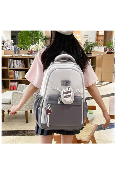 OEM Schoolbag/Backpack for school, work or travel, with piggy bank accessory, 47 x 32 x 15 cm