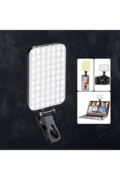 Elindor ® Portable LED Lamp Compact Professional Light for Video Conferencing, Streaming, Black