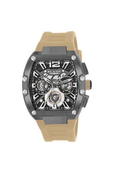 Blade Magnifique Desert 3652 G 5 AGD SS & Silicone Strap Multifunction Men's Watch