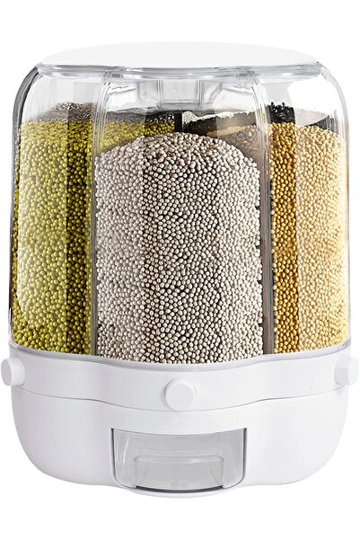 Generic موزع حبوب، موزع طعام لتخزين الحبوب يدور 360 درجة