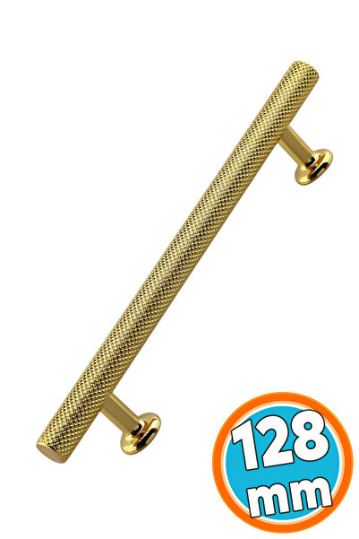NZB Mobilya Çekmece Mutfak Dolabı Dolap Kulpları Kapak Kulpu Kulbu Kulp 128 mm Altın Gold Metal