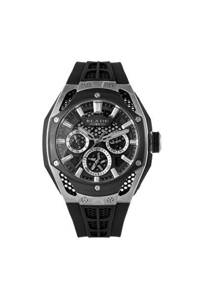 Blade Throttle Black 3682 G 5 MNN SS Case & Silicone Strap Multifunction Men's Watch