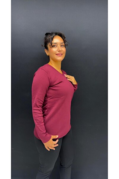 QYA Clothing ΒΑΣΙΚΟ ΜΑΚΡΥΜΑΝΙΚΟ ΜΑΚΡΥΜΑΝΙΚΟ ΜΠΛΟΥΖΑ 100% ΒΑΜΒΑΚΙ