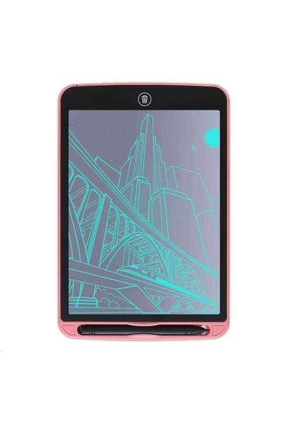DacEnergy Tableta LCD pentru scris si desenat copii , 10 inch, culoare roz