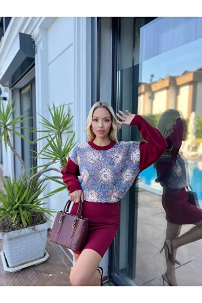 For Angels Colorful Lace Knitwear Sweater